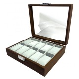 Cumpara ieftin Cutie Depozitare Ceasuri Premium din Lemn (10 Compartimente)