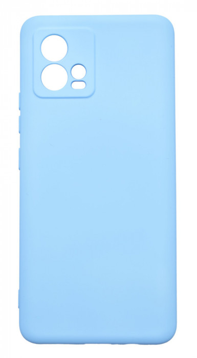 Husa de protectie din silicon pentru Motorola Moto G72, SoftTouch, interior microfibra, Albastru deschis