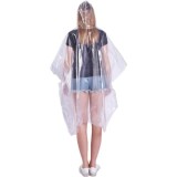 Pelerina de ploaie, cu gluga, din material impermeabil, marime universala pentru adulti, transparenta