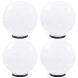 Lampi glob cu LED, 4 buc., 40 cm, PMMA, sferic