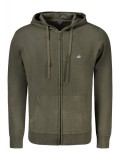 Cumpara ieftin Hanorac cu fermoar barbati, cu mini logo brodat, Regular fit, verde inchis, 2XL, Norway
