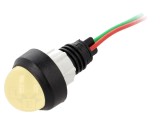 Lumină LED galbenă 24V &Oslash;13mm IP40