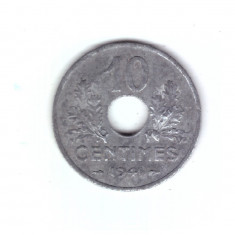 Moneda Franta 10 centimes 1941, stare buna, curata