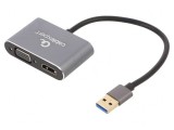 Adaptor USB 3.0 HDMI la VGA, Gembird