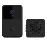 Sonerie inteligenta ZYTEQ cu camera video, Wi-Fi, vedere nocturna, audio bidirectional, stocare cloud, app control, acumulator, neagra