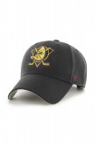 47 brand șapcă din amestec de l&acirc;nă NHL Anaheim Ducks culoarea negru, cu imprimeu, H-MTLCS25WBP-BKB