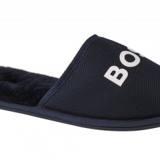 Papuci BOSS Logo Slippers J29312-849 albastru marin