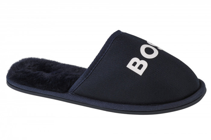 Papuci BOSS Logo Slippers J29312-849 albastru marin