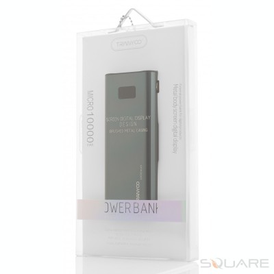 Acumulatori Externi Tranyoo, F10, Power Bank 2 x USB, Fast Charge, Digital Display, 10000 mAh, Black foto