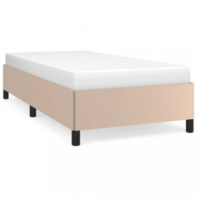 Cadru de pat, cappuccino, 90x190 cm, piele ecologică foto