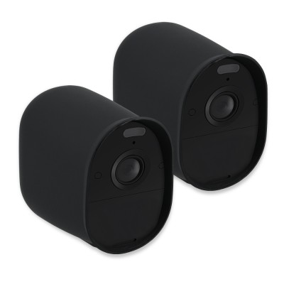 Set 2 Huse pentru camera de supraveghere Arlo Essential Spotlight, Kwmobile, Negru, Silicon, 55853.01 foto