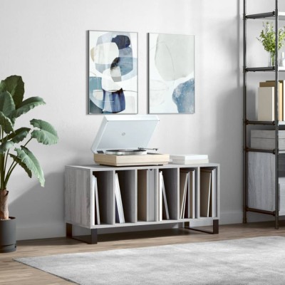 vidaXL Dulap pentru discuri gri sonoma, 100x38x48 cm, lemn prelucrat 831762 foto