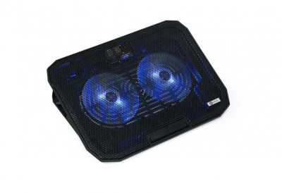 Cooler laptop A+ CIC2B, 15.6 , USB, 2 ventilatoare, negru - SECOND foto