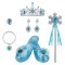 Set de Joacă Fete, Pantofi și Accesorii de Prințesă, 6 Piese, Albastru, Plastic