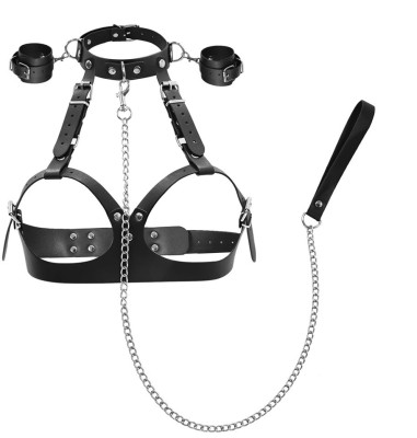 Ham Adjustable Chest Harness Restraint Negru foto