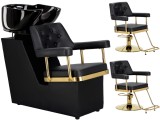 Set Profesional Coafură: Spălătorie, 2 Scaune Frizerie, Bol Ceramic, Accesorii Calissimo, Comfort &amp;amp; Eleganță Italiană
