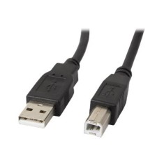 Lanberg CA, USBA, 11CC, 0010, BK , Cablu USB 2.0 AM, BM, 1 m, cu ferita, conectori aurii