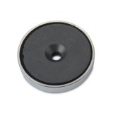 Magnet ferită oală D 50 mm cu gaură cu șanfren