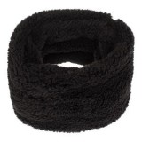 Fular circular din fleece, negru, cu șnur de ajustare, CMCLASS