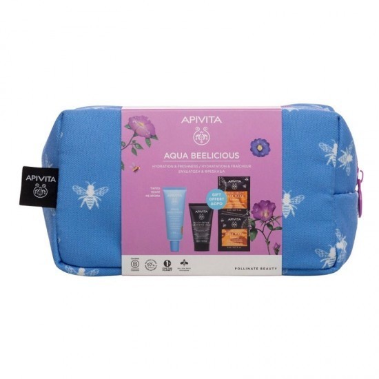 Apivita Hydration + Freshness Aqua Beelicious Healthy Glow Cremă fluidă hidratantă colorată SPF30 40 ml + 2 cadouri