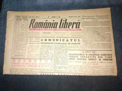 ZIARUL ROMANIA LIBERA 29 IANUARIE 1949 foto