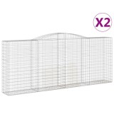 Cumpara ieftin Cosuri gabion arcuite 2 buc. 400x50x160/180 cm, fier galvanizat