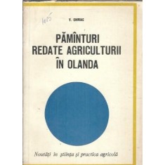 Pamanturi redate agriculturii in Olanda - V. Chiriac