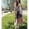 ROCHIE MAXI CU BUZUNARE SI MANECI CLOPOT CITY MELEK TALIE UNICA Multicolora