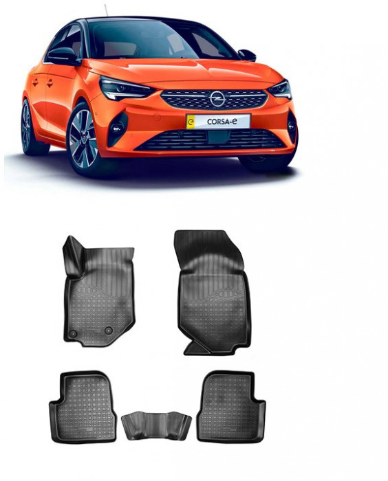 Covorase cauciuc tip tavita Opel Corsa Electric (2020-2022)