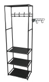 Cumpara ieftin Suport haine, raft fier negru 54 x 35 x 170 cm
