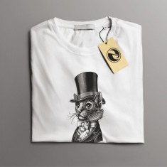 Tricou casual din bumbac 100% de barbati marimea L Gentlecat Club