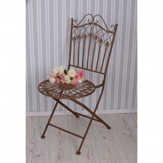 Scaun Shabby Chic din fier forjat Antik Brown AJA020