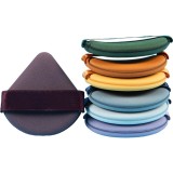 Set 7 bureti de machiaj flippy, reutilizabili, utilizare umeda sau uscata, powder puff, 5.5 x 5.5 x 0.9 cm, multicolor
