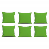 Set 6 perne decorative patrate, 40x40 cm, pentru canapele, pline cu Puf Mania Relax, culoare verde, Palmonix