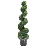 VidaXL Plantă artificială de cimișir cu ghiveci, verde, 117cm, spirală