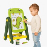 Tabla Educationala Multifunctionala 3 in 1 JoyNest&reg; DINO &ndash; Creta, Marker, Tabla Magnetica, Masa Rabatabila, cu Accesorii Incluse, Spatiu de Depozitare