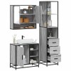 VidaXL Set mobilier de baie, 3 piese, gri sonoma, lemn prelucrat 3301178