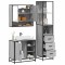 vidaXL Set mobilier de baie, 3 piese, gri sonoma, lemn prelucrat 3301178