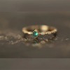 Inel Argint 925 Aurit, Piatră Precioasă Verde &ndash; Design Clasic și Rafinat Cod, Argintboutique