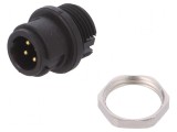 Conector circular soclu 710 tată PIN 4 neecranaţi aurit 3A