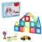 Set de Constructie Magnetic Tiles 3D, jucarii educationale, Elemente Magnetice, variante de asamblare,60 piese