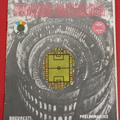 Program meci fotbal ROMANIA - DANEMARCA (15.11.1989 preliminarii CM 1990)