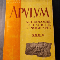 Apulum 35 Arheologie istorie etnografie 1997
