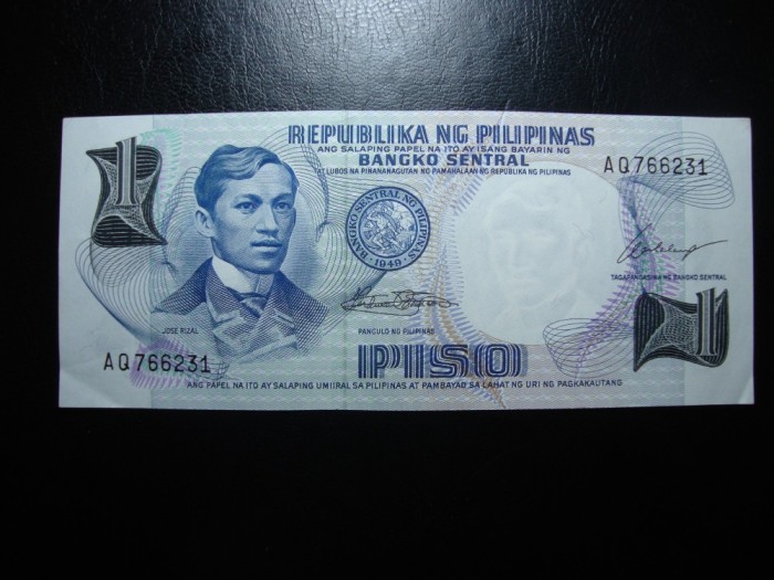 FILIPINE 1 PISO 1969 EXCELENTA