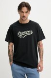 Converse tricou din bumbac barbati, culoarea negru, cu imprimeu, 10027994-A01