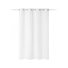 Draperie opaca Stella cu inele Jemidi, 140 x 175 cm, Alb, Poliester, 55283.02.02