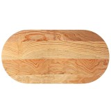 Cumpara ieftin Blat de masa maro deschis 120x60x4 cm lemn masiv de stejar oval