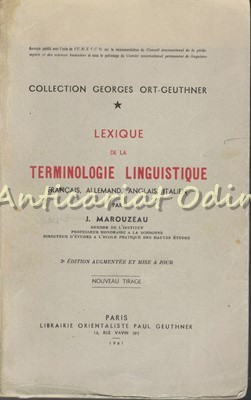 Lexique De La Terminologie Linguistique Francais, Allemand, Anglais, Italien