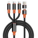 Cumpara ieftin Cablu incarcare 5 in 1, iUni B18, 120cm, USB-A/USB-C la Micro-USB, Lightning, Type-C, iPhone, Samsung, Huawei, Xiaomi, Airpods, MacBook