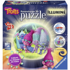Puzzle 3D Luminos Trolls 72 Piese foto